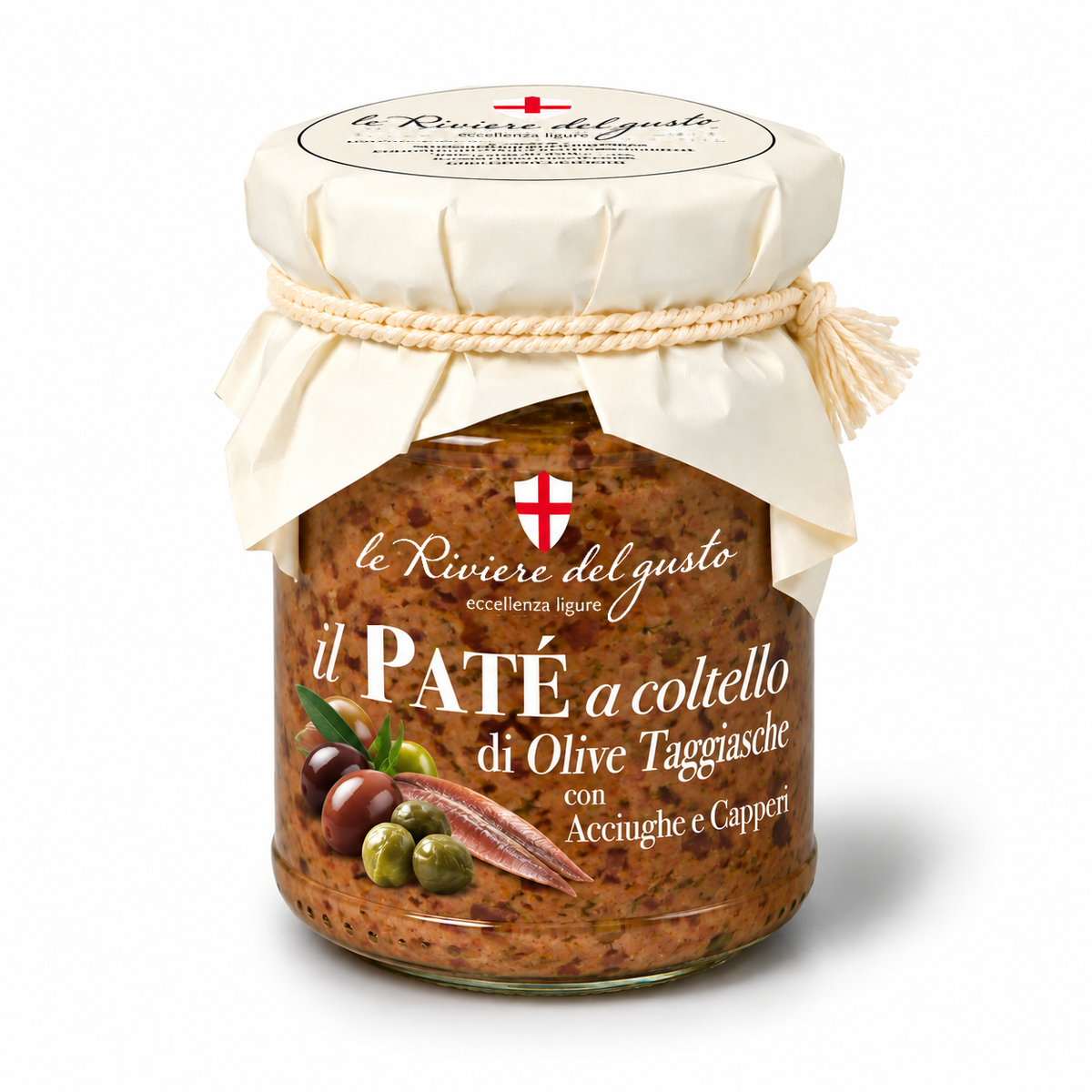Paté a coltello di olive taggiasche con Acciughe e Capperi – Eccellenza Ligure — le Riviere del gusto