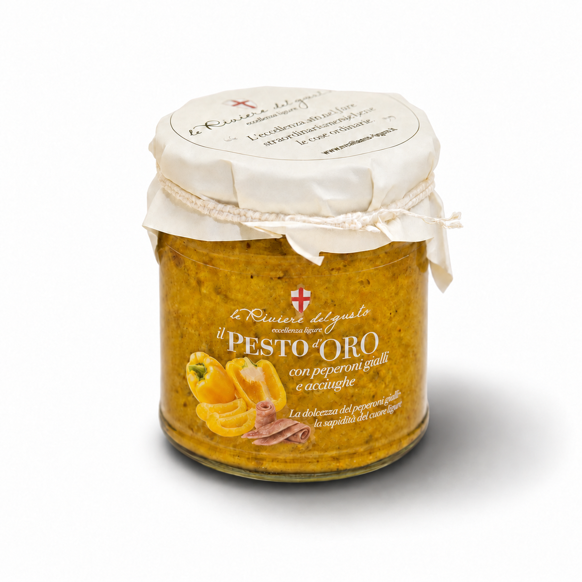 Pesto Oro con peperoni gialli e acciughe – Eccellenza Ligure