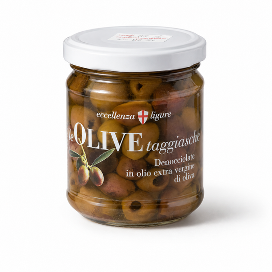 Olive Taggiasche Denocciolate in Olio Extra Vergine di oliva