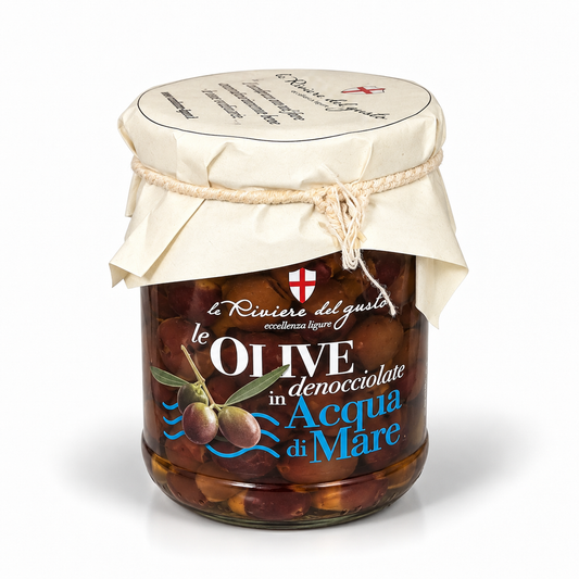 Le Olive Taggiasche denocciolate in Acqua di Mare — le Riviere del gusto, eccellenza ligure