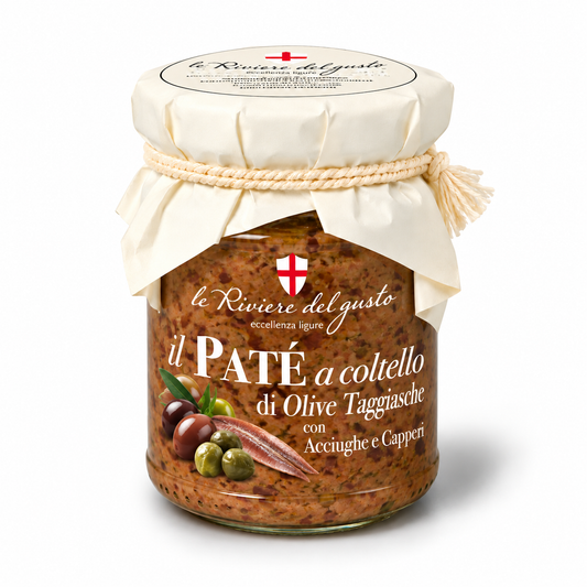 Paté a coltello di olive taggiasche con Acciughe e Capperi – Eccellenza Ligure — le Riviere del gusto
