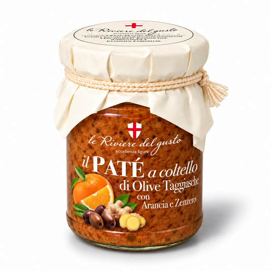 Paté a coltello di olive taggiasche con Arancia e Zenzero – Eccellenza Ligure — le Riviere del gusto