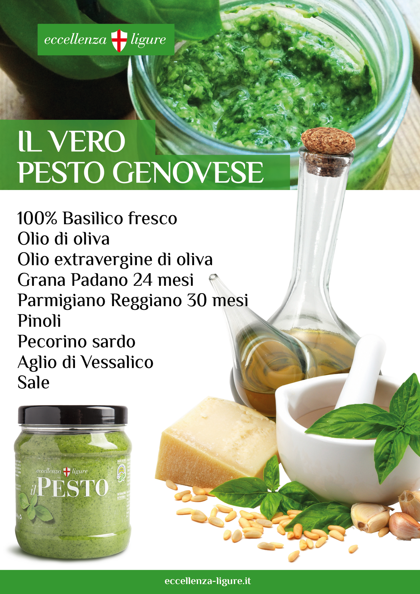 Pesto Genovese con Basilico Fresco 4 barattoli da 250g- Imballo e spedizione nazionale Inclusa!